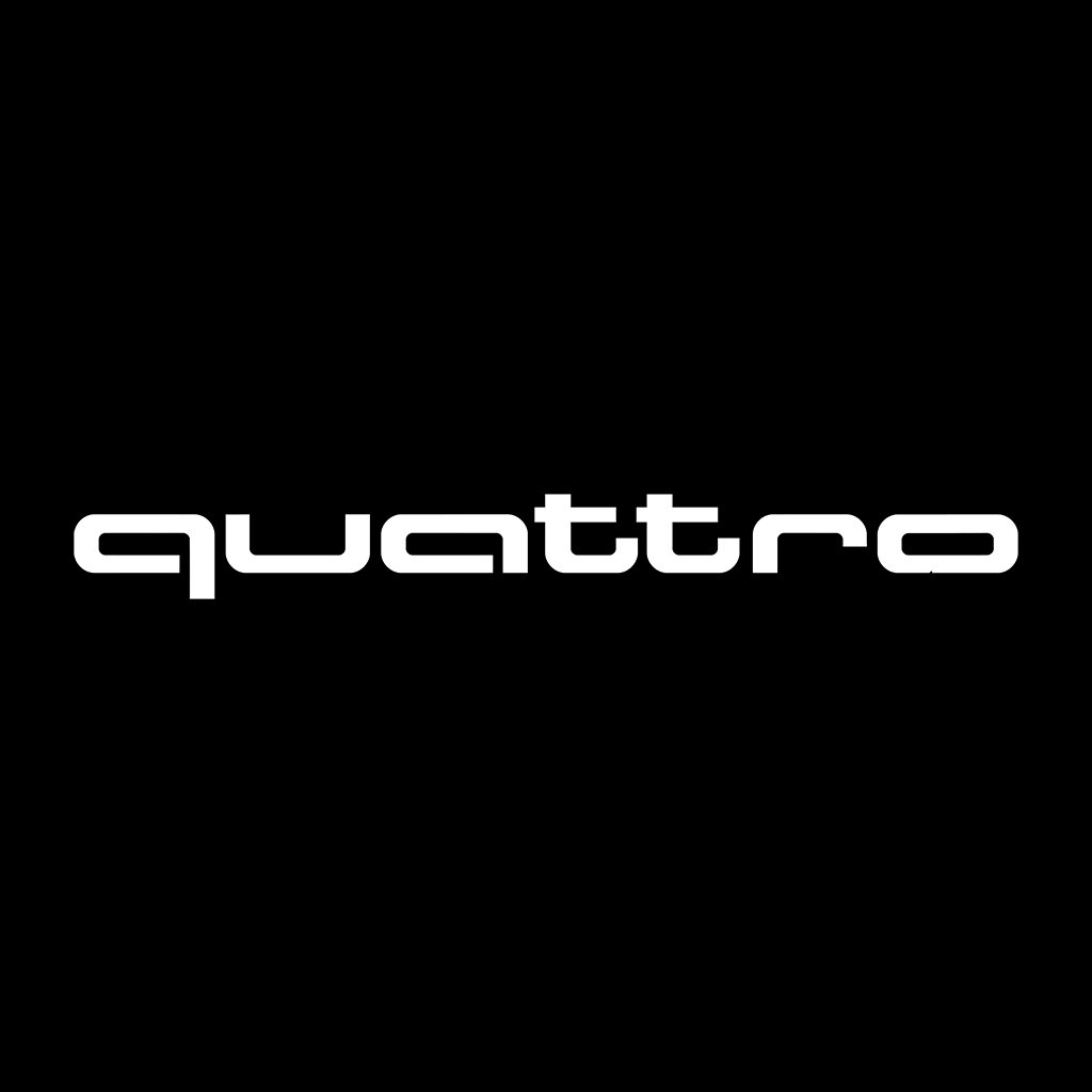 Aufkleber Audi Quattro 90x820mm weiss - FORCAR