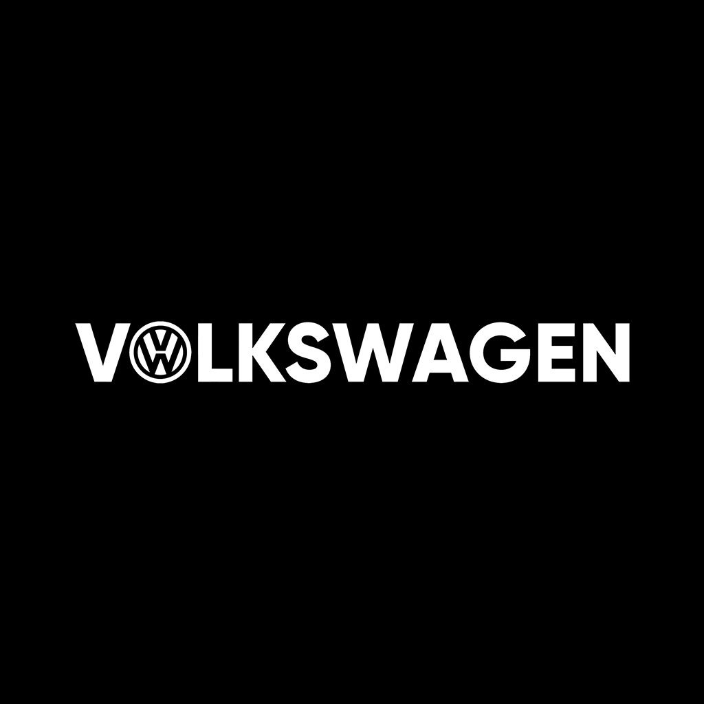 Aufkleber Volkswagen 90x810mm weiss - FORCAR